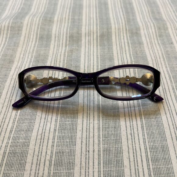 Foster Grant Eye Glasses Frames Only PL0114 Kathleen PRP Purple Black #0208 - Picture 1 of 11